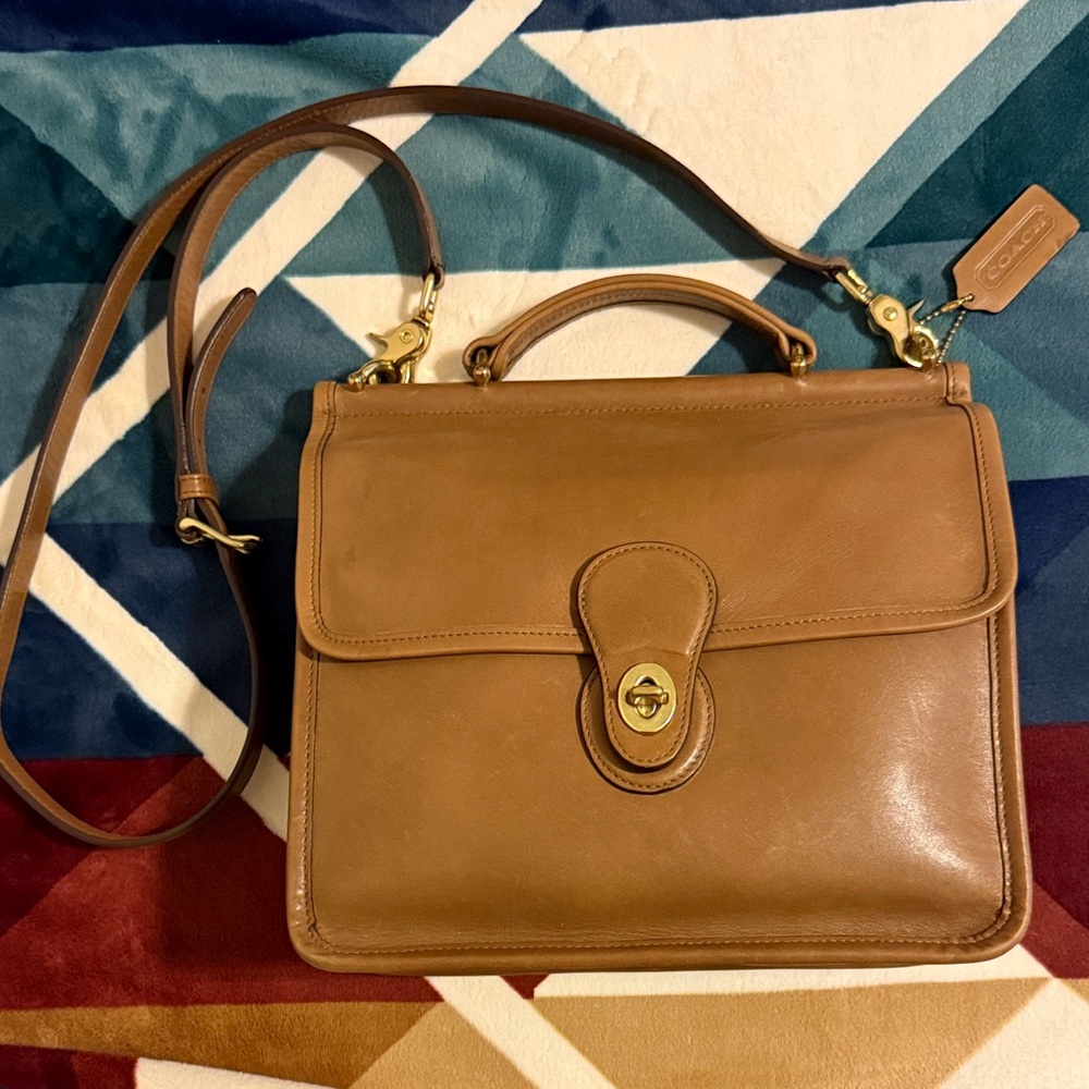 SOLD Coach Tan Leather Crossbody Bag